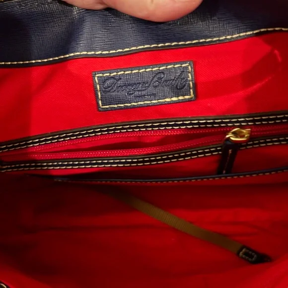 Dooney & Bourke Navy Blue Leather Shoulder Bag - Picture 8 of 11
